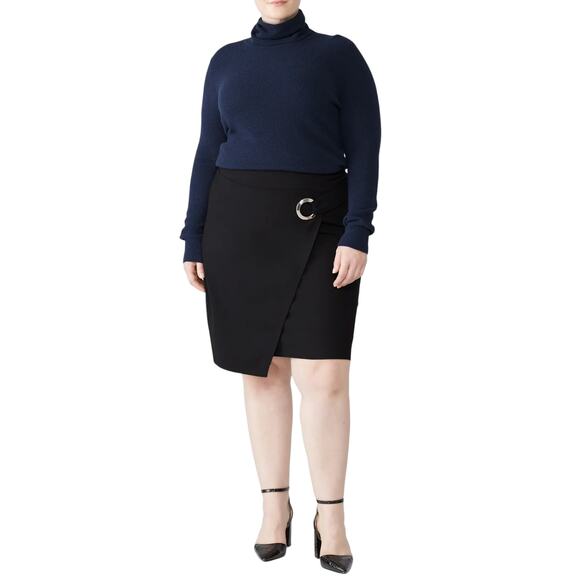 Universal Standard Navy Blue Aso Ribbed Turtleneck Sweater - Picture 1 of 12